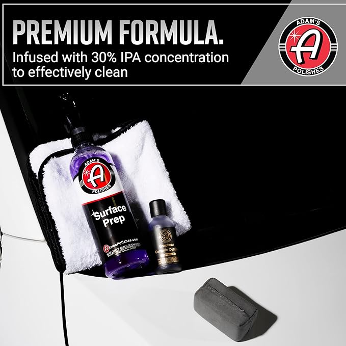 Adam's Polishes Surface Prep (4oz) - A Surface Cleanser Spray for Auto Paint Prep to Apply Any Ceramic Coating, Car Wax, or Spray Sealant | Use After Clay Bar, Car Wash & Orbital Polisher Treatment