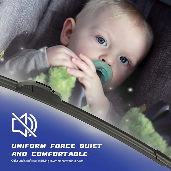 OEM QUALITY 22" + 20" Premium All-Seasons Stable And Quiet Windshield Wiper Blades(Set of 2)