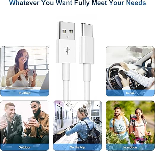 1.6FT Short Car Charger for iPhone 17 16 15 Pro USB A to USB C Cable for Carplay Cable, Charger Charging Cord Type C for iPhone 17 Air 16e 16 15 /Plus Max Charging Cord Replacement (White)