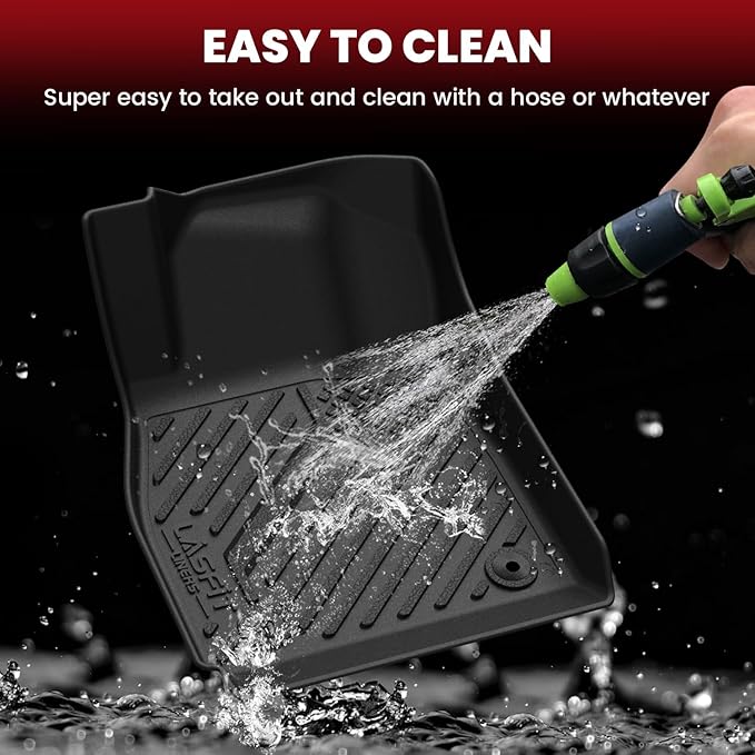 LASFIT Floor Mats & Cargo Liner for Chevrolet Malibu 2013-2015/Malibu Limited 2016 Only, All Weather TPE Custom Fit Floor Mats for Cars, 1st and 2nd Row Car Floor Mats for Malibu Accessories Black