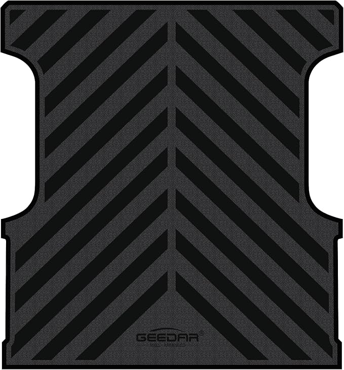 GEEDAR Heavy Duty Rubber Bed Mat for Toyota Tundra 5.5 ft Bed Liner, 2022 2023 2024 2025 Tundra Bed Mat, All Weather 5.5 ft Bed Mat for Toyouta Tundra Accessories, Black