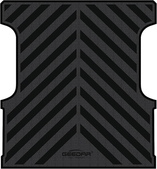 GEEDAR Heavy Duty Rubber Bed Mat for Toyota Tundra 5.5 ft Bed Liner, 2022 2023 2024 2025 Tundra Bed Mat, All Weather 5.5 ft Bed Mat for Toyouta Tundra Accessories, Black