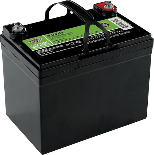 Interstate Batteries 12V 35AH Sealed Lead Acid (SLA) AGM Deep Cycle Battery (DCM0035) Insert Terminals