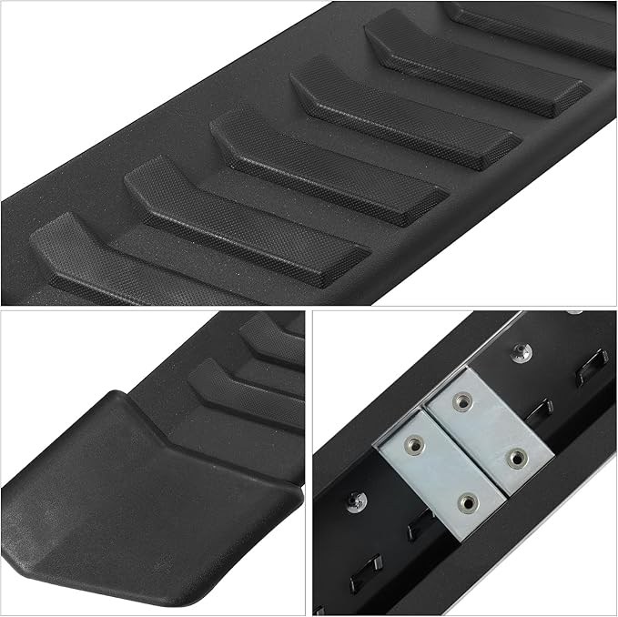 COMNOVA Pair Running Board Nerf Bar Compatible with 17-25 Ford F250 Superduty Super Cab（3/4 Size Rear Doors） Rocker Slider Side Steps,Width 6 Inches V Style.with OE Style Brackets.