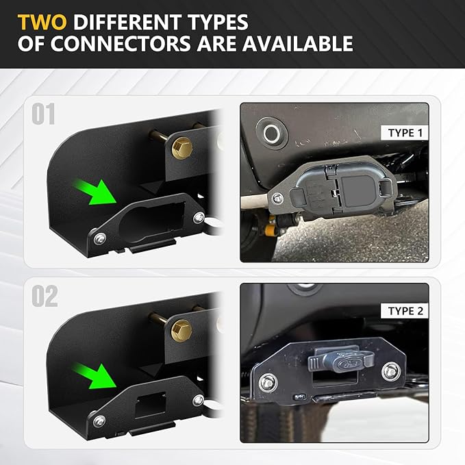 for Bronco Accessories Trailer Hitch Receiver with Cover Compatible with 2021 2022 2023 2024 Ford Bronco 2/4 Doors, Rear Bumper 2 Inch Towing Hitch Kit Tow Hook Combo (Excluding Bronco Sport)