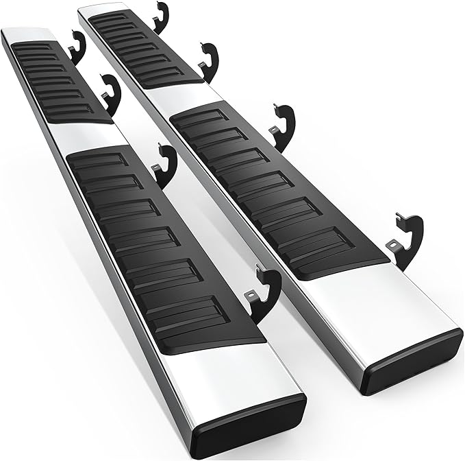 AUTOSAVER88 6.5" Running Boards Compatible with 2019-2025 Chevy Silverado/GMC Sierra 1500, 2020-2025 Silverado/Sierra 2500HD 3500HD Crew Cab Side Steps Nerf Bars (Excl. 2019 1500 LD)
