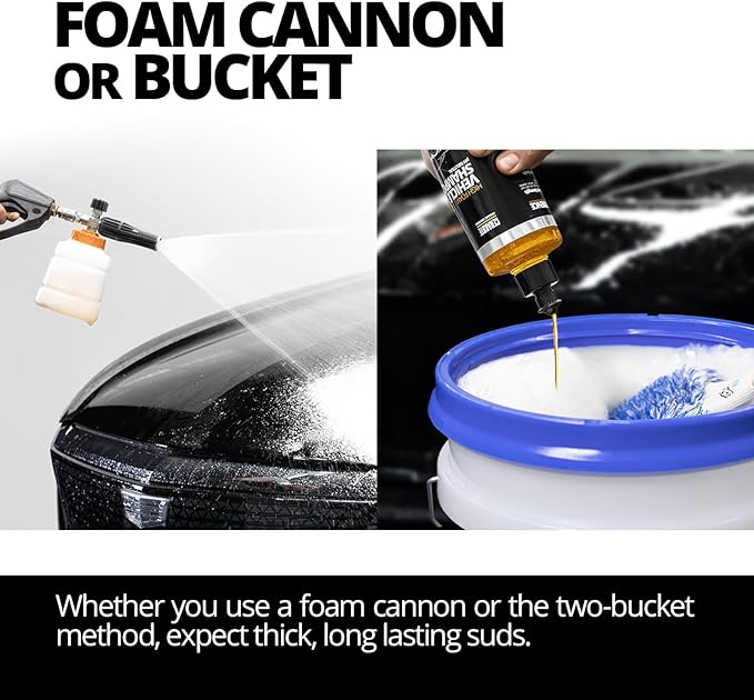 CERAKOTE High Foam Vehicle Shampoo (32 oz. Bottle) - pH Neutral Premium Car Wash Soap - Ceramic Coating Prep and Maintenance - Citrus Scent - Maximum Suds