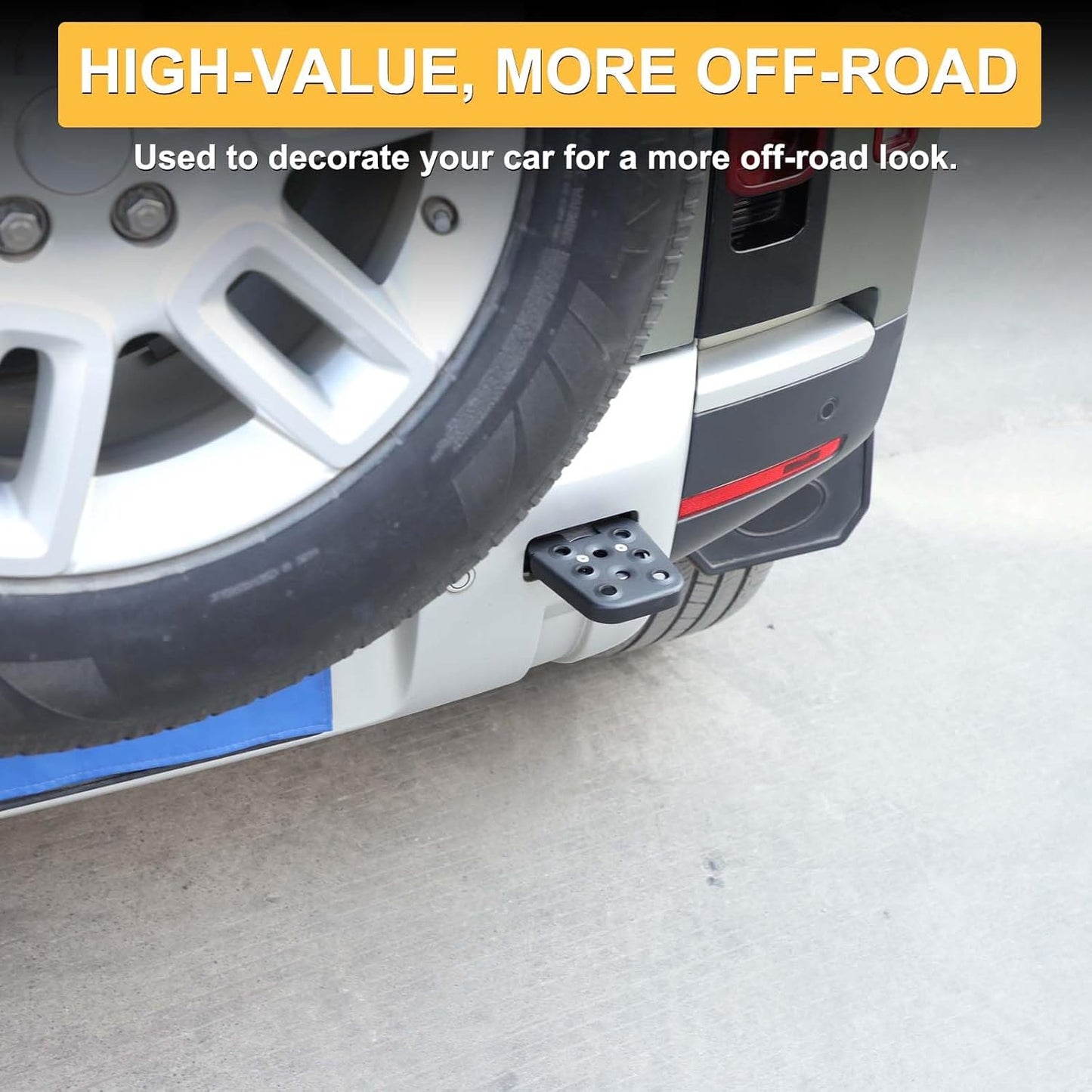 Rear Tow Towing Hook Foot Pedal for L@nd Rover Defender 90 110 130 2020-2025, Car Trailer Hook Carbon Steel Trailer Ring Accessories (Style A)