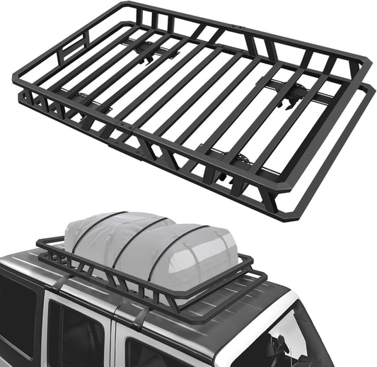 NIHAO 60"x36"x5" Heavy Duty Roof Rack Cargo Carrier, Universal Car Top Luggage Basket for SUV, Truck, RV, Pickup, Holds Up to 250 Lbs