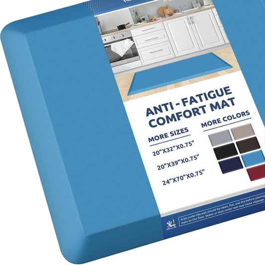 KitchenClouds Kitchen Mat Cushioned Anti Fatigue Rug 20"x39" Waterproof, Non Slip, Standing and Comfort Desk/Floor Mats for House Sink Office (Green)