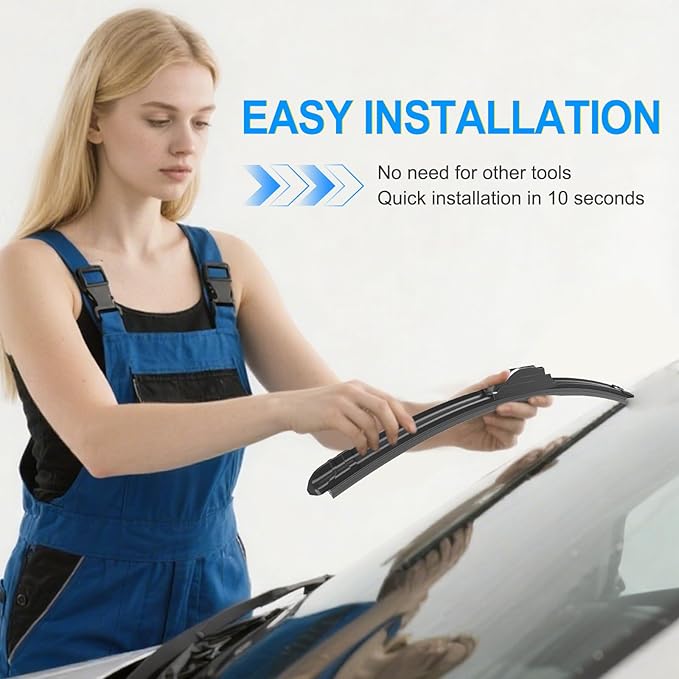 CJPPPZIW® Windshield Wipers-26"+19"+16" Replacement for 2005 2006 2007 2008 2009 2010 Toyota Sienna Premium All-Season Front and Rear Wiper Blades,Original Factory Quality(Pack of 3)