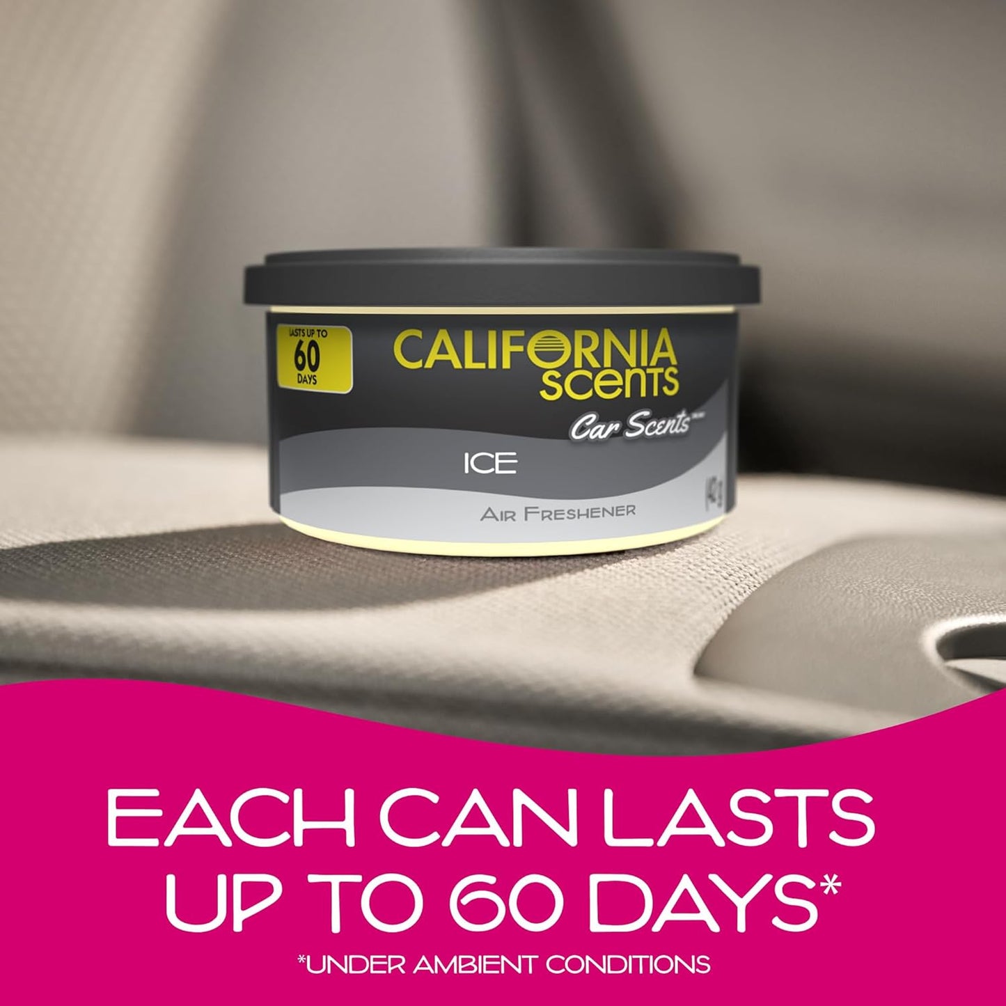 Can Air Freshener and Odor Neutralizer by California Scents, Set of 12 Spillproof Cans for Home and Car, Assorted Scents, 1.5 Oz Each (Packaging May Vary)