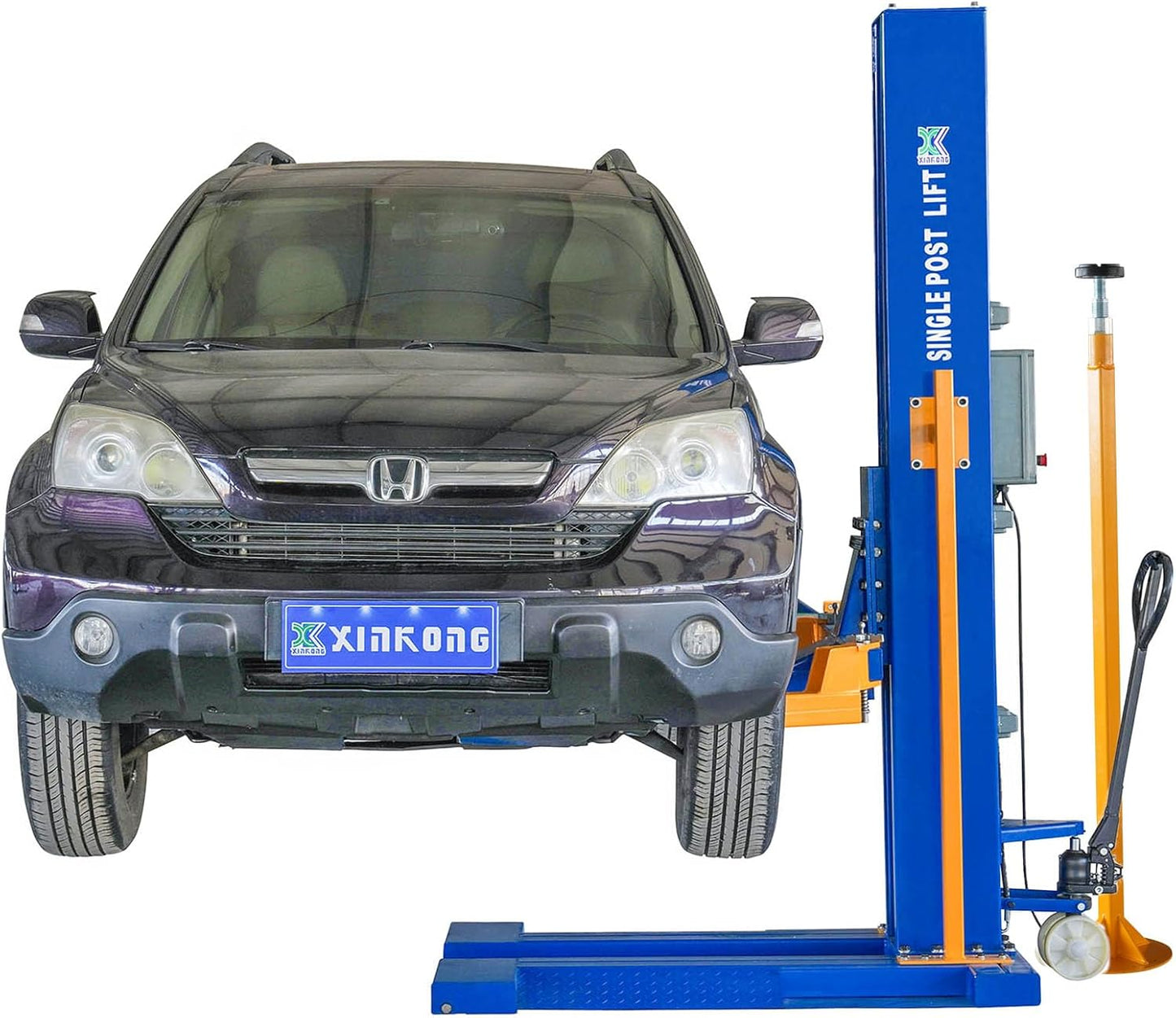 XK-6200 Mobile Single Post Car Lift Electro-Lock Maximum Lifting Capacity 6200 lbs with 12 Months Parts Replacement