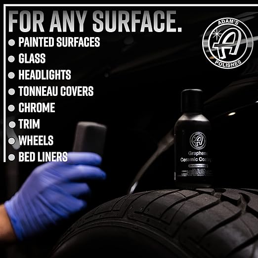 Adam's Polishes UV Graphene Ceramic Coating - 10H Ceramic Coating for Cars W/UV Glow Technology | 7+ Years of Protection | Apply After Car Wash Clay Bar Car Buffer Polisher | Boat RV Motorcycle