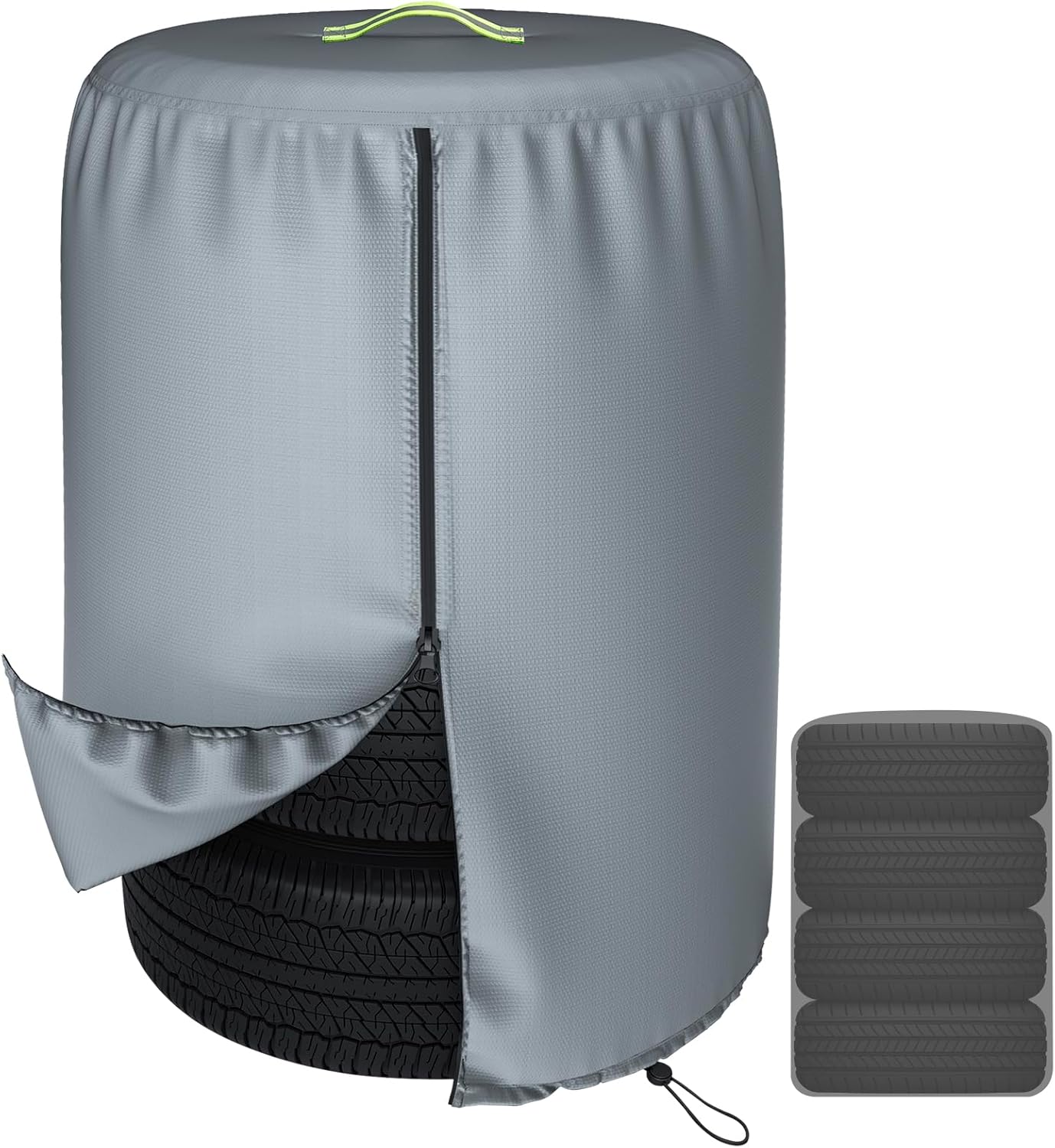 Durable 600D Tire Storage Bag,Large Tyre Dust Protective Cover with Waterproof Zipper, Spare Stack Storage Tire Cover for Indoor/Outdoor Use,Universal Fits Trucks,SUV,Jeep,Car,Trailer,RV,Camper Wheels