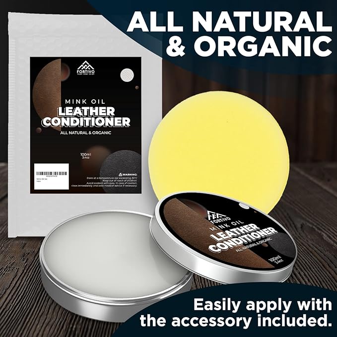 Leather Mink Oil, Color Restorer, Scratch Remover, Couch Paint and Leather Repair Kit for Couches