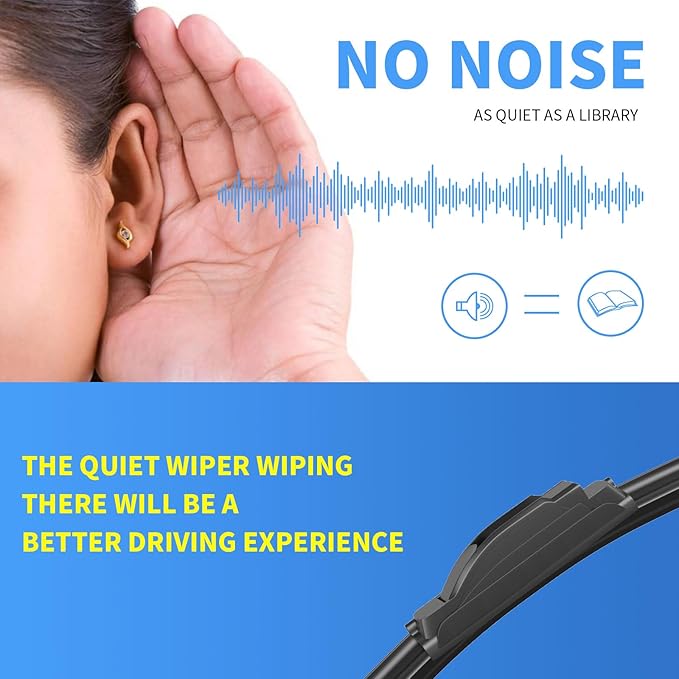 Gavimnal® 26"+19" Silicone Wiper Blades Replacement For Toyota Prius 2010-2015 Honda Accord 2008-2017 Subaru Legacy 2010-2014 Outback 2010-2014,All-Season Front Windshield Wiper Blades(Set of 2)