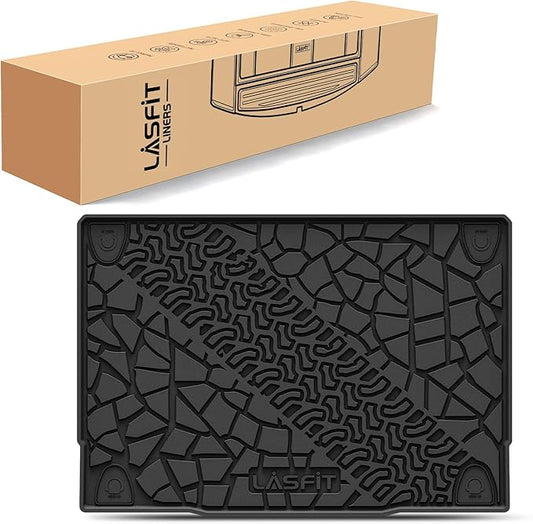 LASFIT Cargo Liner for Ford Bronco 4-Door 2025 2024 2023 2022 2021(Fit for 4-Door Only, Not Fit Sport) All Weather Custom Fit TPE Car Floor Liner, Cargo Area Protector, 1pc Black