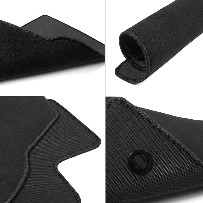 Floor Mats Compatible with 2008-2015 Chevrolet Cruze, 2016 Cruze Limited, Black Nylon Flooring Protection Interior Carpets by IKON MOTORSPORTS, 2009 2010 2011 2012 2013 2014 2015