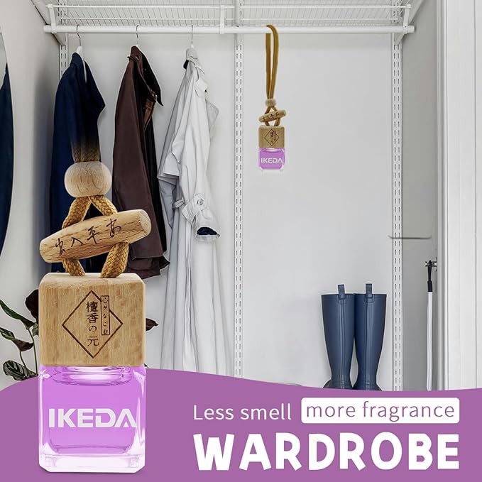 Car Air Freshener | Square Hanging Car Scent with Vent Clip Bottle | Long Lasting Fragrance | Essential Oil Diffuser | Odor Eliminator Deodorizer (Square-Cliff Path)