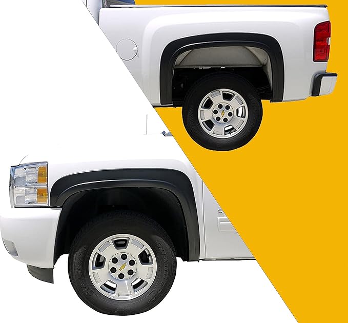 Factory/OE Design Fender Flares for 2007-2013 Chevrolet Silverado. Set of 4 (Standard Bed (6'6") / Long Bed (8') Models) | DOES NOT FIT ANY GMC TRUCKS