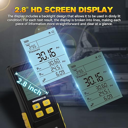 Transmission Oil Pressure Gauge 0-426 PSI 0-29bar 0-30kg/cm² Digital Transmission Oil Pressure Test Oil Pressure Test Kit with Test Hose & 11 Connectors