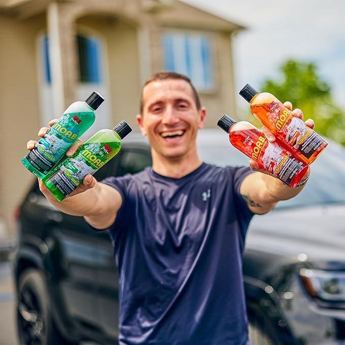 Stoner Car Care 91606 M.O.A.B. High Foaming Car Wash Soap Variety Pack – pH-Neutral, Ultra Concentrated, Safe for Wax & Sealants, Works with Foam Cannon or Bucket – 16 fl oz (Pack of 4)