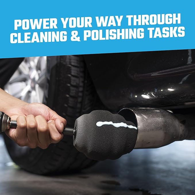 Chemical Guys Ball Buster Wheel and Rim Polisher System - Drill Attachment for Safe and Easy Cleaning of Wheels, Rims, and Hard-to-Reach Areas on Cars, Trucks, SUVs, RVs, and Motorcycles