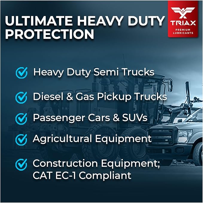 Triax All Fleet ELC Coolant & Antifreeze, Diesel Extreme HD NOAT, 1 Million Mile, 8 Year, 20,000 HRS, CAT EC-1, Concentrate (1 Gallon)