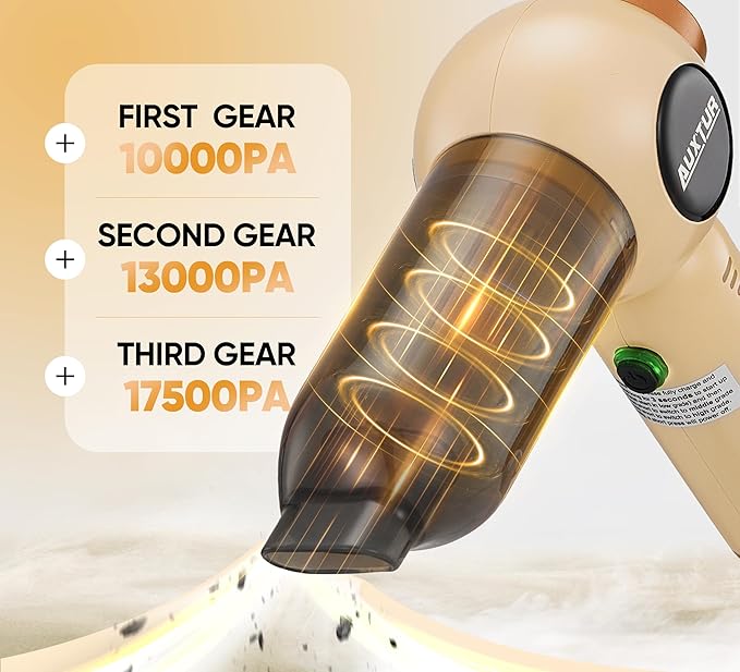 Handheld Vacuum Cleaner Cordless - 18000PA Strong Suction Rechargeable, 3-Speed Adjustable Portable Mini Dust Buster for Pet Hair, Car Detailing, Home, Office & Car Cleaning