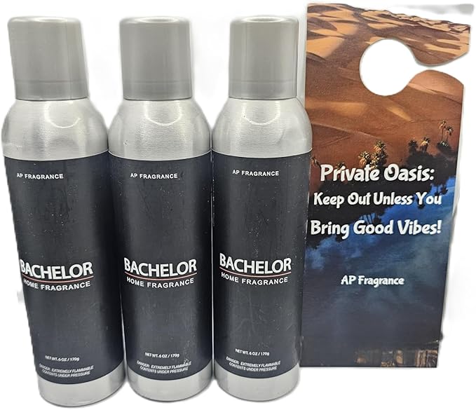 AP Fragrance Belfair Oaks Room Fragrance Air Freshener Spray - Concentrated Odor Neutralizer, Bachelor Scent - 3 Pack