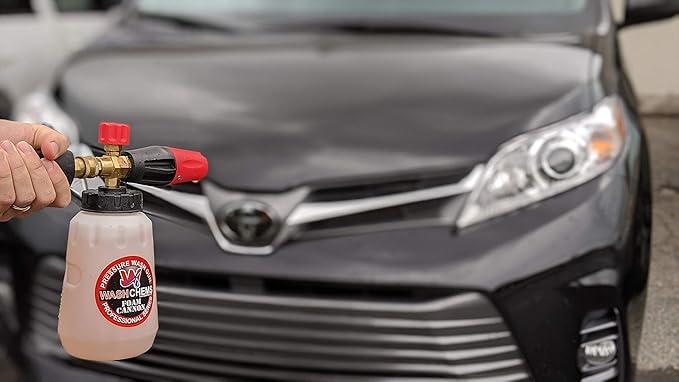 Wash Chems PRO-50 Touchless Car Wash Detergent Soap with Professional Foam Cannon (1 Gallon, 128 oz) No Brushing, Commercial Grade Auto Cleaner Great for Trucks & Tractors