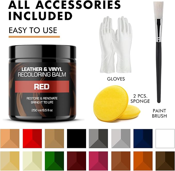 Leather Recoloring Balm, Color Restorer, Scratch Remover, Couch Paint and Repair, Leather Balm for Couches