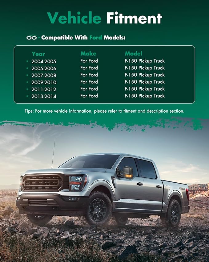 SCITOO Towing Mirrors Exterior Accessories Mirrors fit for 2003-2006 Silverado/Sierra (07 Classic Models) Turn Signal Power Controlling Heated