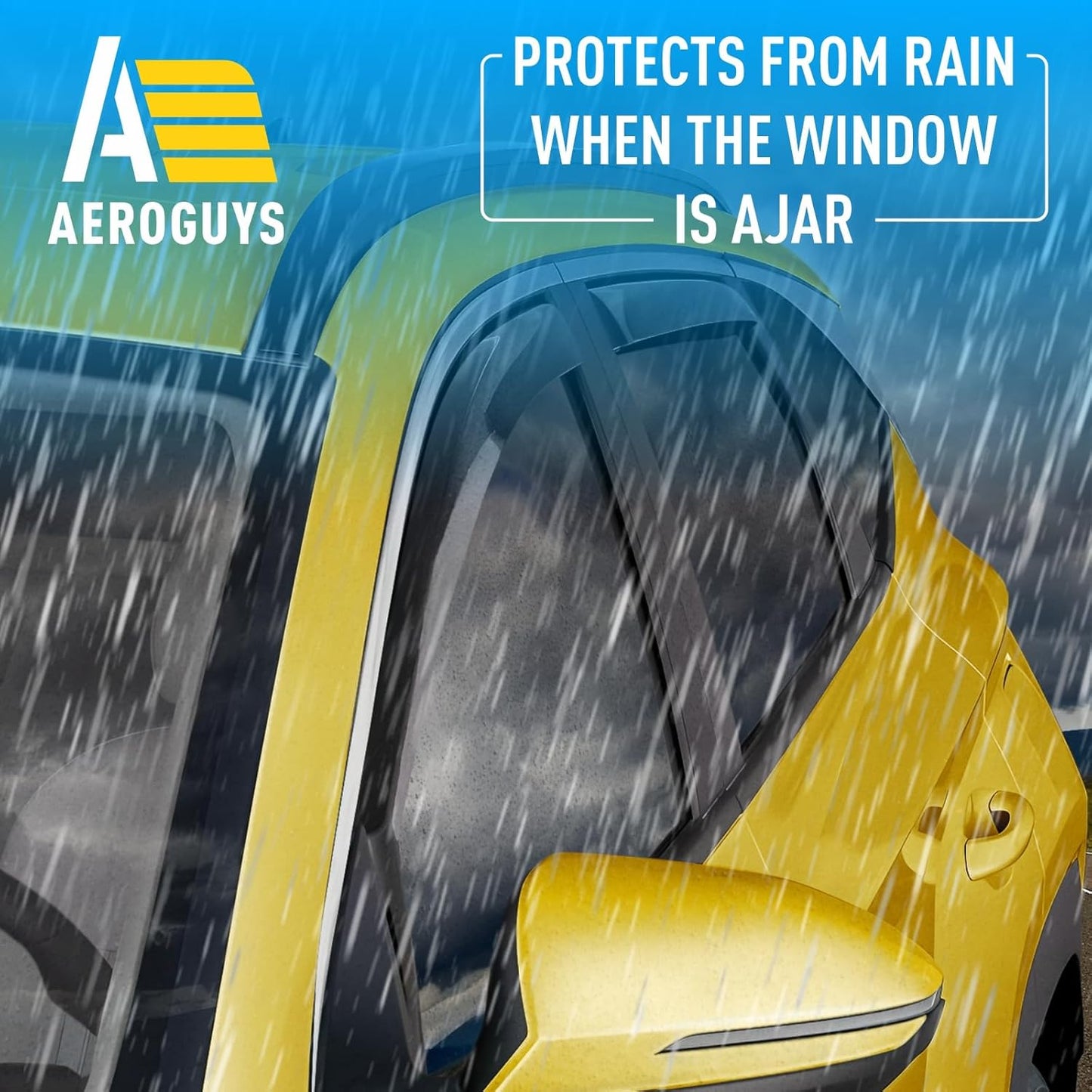 Extra Durable Window Deflectors in-Channel Window Visors Rain Guards Fit for Hyundai Tucson 2022-2025, Sun Visors, Wind Vent for Shades, Exterior Car Accessories - 4pcs. AG0943