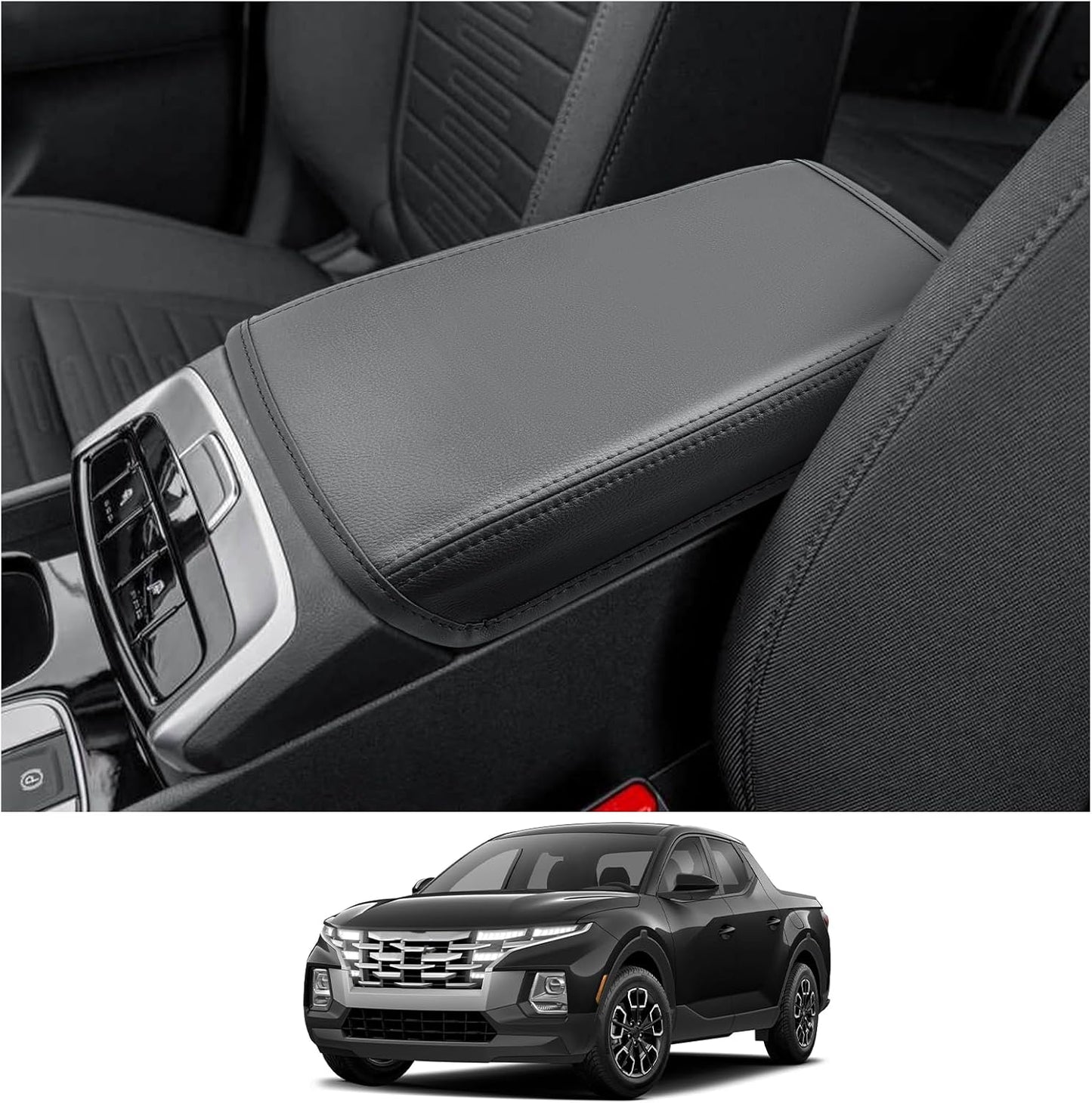 CDEFG Compatible with 2024 Hyundai Santa Cruz Tucson Center Console Cover for 2022-2024 Santa Cruz Accessories Armrest Cover Tucson Middle Console Pad Arm Rest Cushion