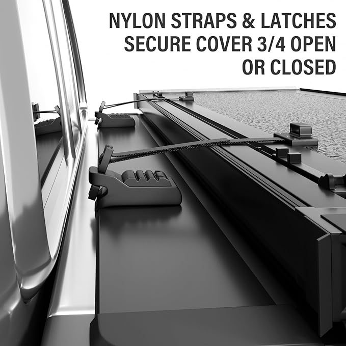 Hard Low Profile Quad-Fold Aluminum Truck Bed Tonneau Cover Compatible with 2016-2023 Toyota Tacoma 5ft Bed (60")