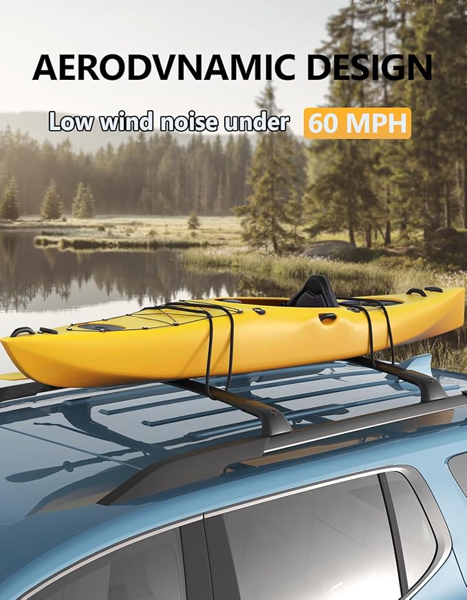 Tuyoung All Aluminum Roof Rack Cross Bars Compatible with 2018-2024 Chevy Chevrolet Equinox GMC Terrain (Not for EV), 260lbs Lockable Heavy Duty Aluminum Roof Rails Crossbars Luggage Cargo Carrier Car