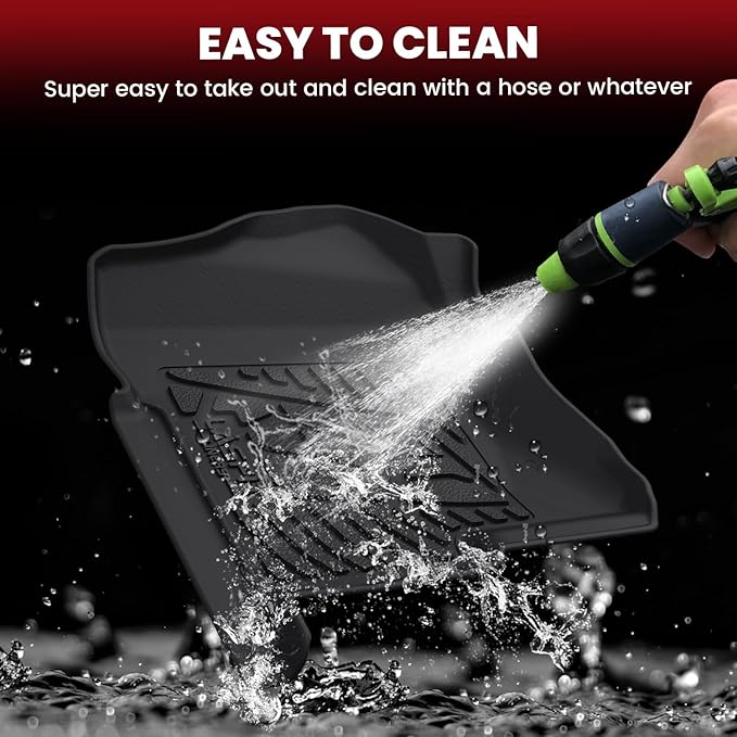 LASFIT Floor Mats for Chevy Silverado/GMC Sierra 1500 2500/2500 HD 1999-2007, 3500HD 2001-2007(2007 Fit Classic Body Only) Crew Cab, Suburban/Yukon XL/Escalade ESV (2nd Row Bench Seat Only) 2000-2006