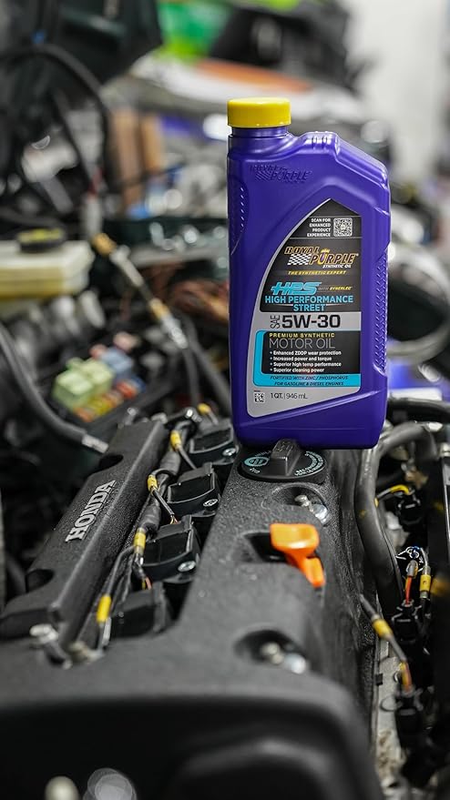 Royal Purple (36530-6PK HPS 5W-30 Synthetic Motor Oil with Synerlec Additive Technology - 1 Quart, (Case of 6)