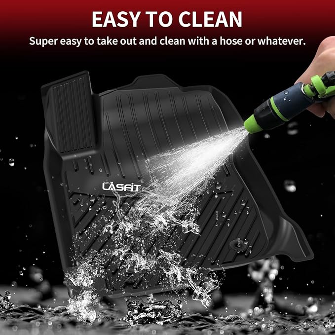 LASFIT Floor Mats for Toyota RAV4 2013-2018 (Not for Hybrid&Prime) All Weather Floor Liner for rav4 LE/XLE/SE/Limited TPE Custom Fit Mats for Toyota RAV 4 Car Mats Front&Rear 2 Row Mats,Black