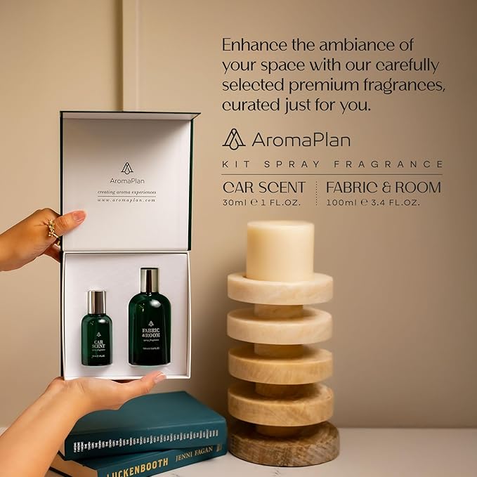 AromaPlan Natural Room Spray & Car Fragrance Kit, My Way-Concentrated, Non-Toxic, Odor Eliminator & Long Lasting- Room Spray Air Freshener- Home, Car, Linen- 5 Star Hotel Scent Fragrance (100&30 ml)