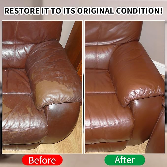 8.5oz Leather Recoloring Balm with 100ml Mink Oil,Light Brown Leather Repair kit for Furniture and Car Interior,Leather Couch Scratch Repair,Leather Dye Paint,Mink Oil for Leather
