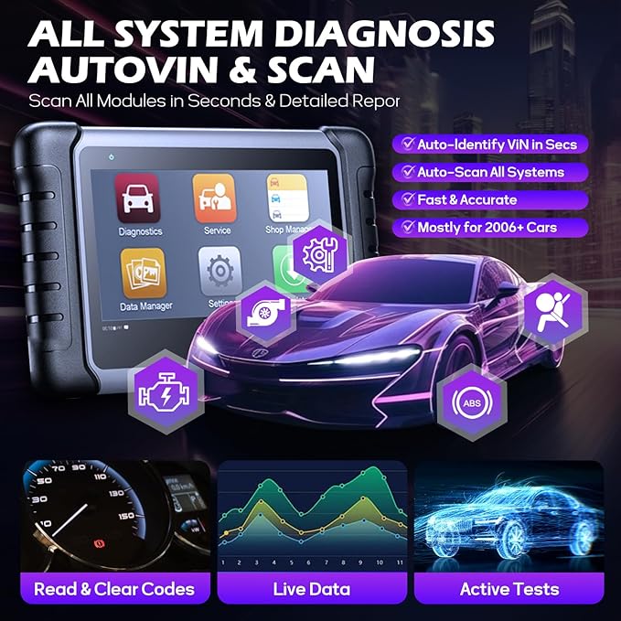 Autel MaxiCOM MK808Z, Autel Scanner, 2025 Bi-Directional Tool, OBD2 Scanner for All Vehicles All System Diagnostic Tool Bi-Directional Control Same as MaxiCOM MK808 Lite MX900