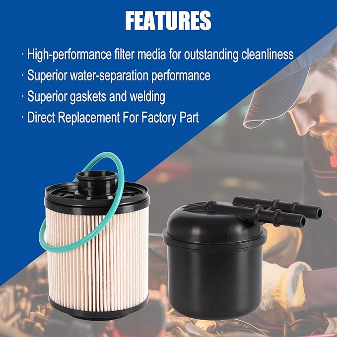 6.7L Powerstroke Diesel Filter Kit Replacement for 2011-2016 F250 F350 F450 F550 Air/Oil/Fuel Filter Kit
