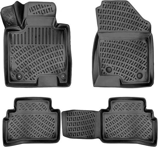 Hyundai Tucson 2022-2026 (No Hybrid Models) Floor Mats 3D Custom Fit Compatible with Hyundai Tucson Rubber Car Mats Laser Measured Floor Liners All Weather Odorless TPE (Front & Rear)