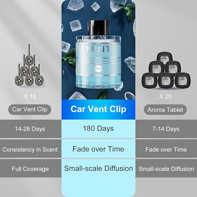 Car Air Freshener Refill 3.5OZ/100ml Bottle, CO01/Dedicated Perfume Long Lasting Air Fresheners 6 Months, Car Diffuser Essential Oil Made of Natural Plant Extracts, 11 Varied Scents Available