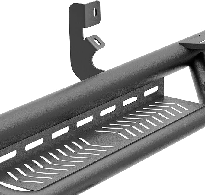 Crew Cab Running Board Side Steps Compatible for 2004-2025 Nissan Titan (Excludes 2016 Model) & Nissan Titan XD 2016-2025 Model CrewCab, Two Stair Design Bolt-on Side Rail Nerf Bar (Star Logo)