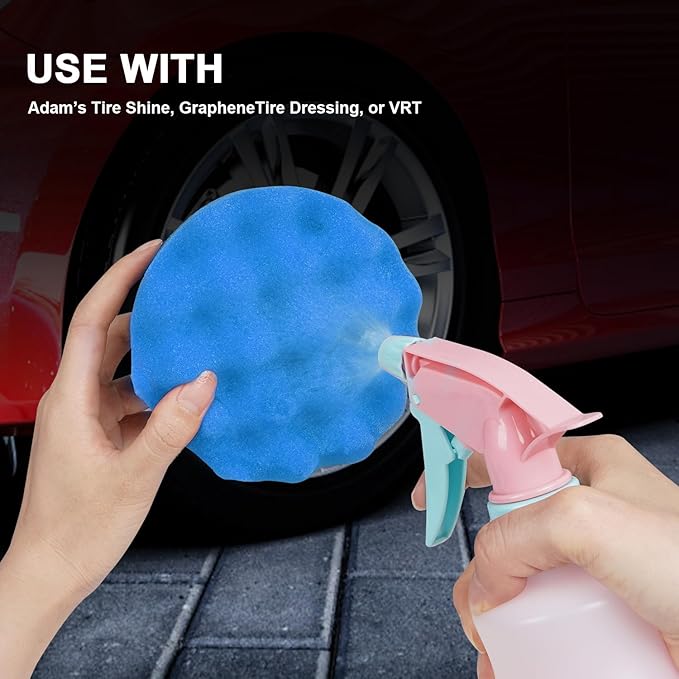 2 Pack Large Tire Shine Applicator Pad, Tire Hex Grip Applicator, Tire Shine Car Detailing Foam Sponge Tool, Reusable Car Cleaning Supplies After Car Wash Tire Cleaner for Applying Tire Shine
