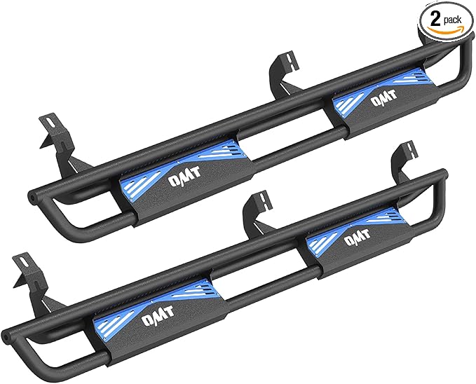 Running Boards Compatible with Toyota Tacoma Double Cab 2005-2023, 6.6" Side Steps with Paintable Step Plates, Heavy Duty Nerf Bar with Triple-Shield Anti-Corrosion Technology, Single Stair